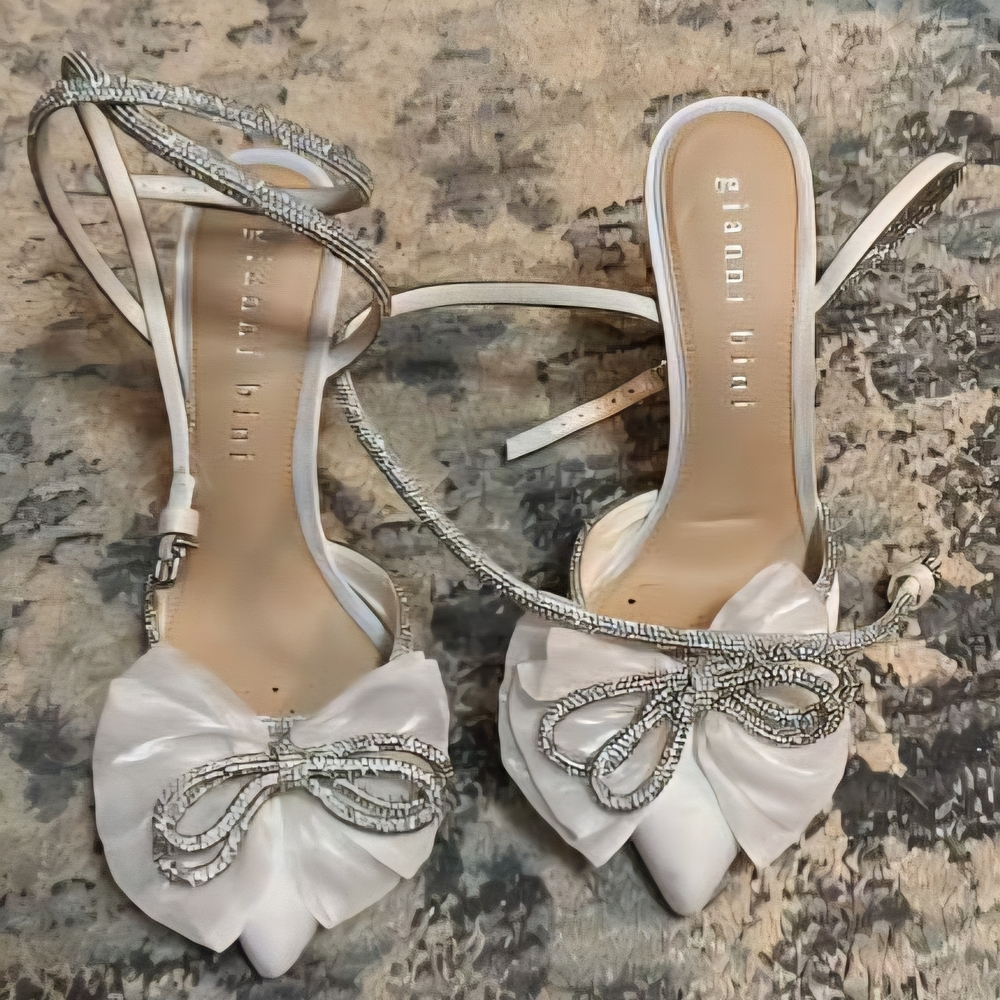 Gianni Bini White Butterfly Heels for Weddings